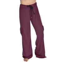 HHEI_K Ženska moda Žene Stretchy Soft Džep Yoga Hlače Ležerne prilike labave hlače