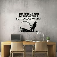 Izgubit sam ribolov riba ribolov ribar citira vinil dizajn zidne naljepnice zidne umjetničke zidne naljepnice