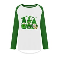 Ženska majica Shamrock Day St. Patrickov zapis bluza vrhovi irskih košulja Ljetni pulover TEE modne