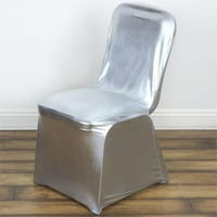Metalno srebrno blistavo sjajno premium spanda banket stolica