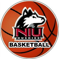 Sjeverni Illinois Huskies Okrugla košarkaška vinilna naljepnica