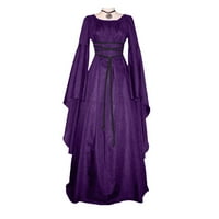 Vučena ženska renesansna haljina trube rukave Gothic Retro haljina