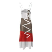 FOPP Prodavač Ženska ljetna casual modni ispisani suspenders labava ljuljačka haljina bijela m