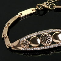 Fcphome Golden ogrlica set elegantan sjajan izrada pirsinga rhinestone dekor za žene choker ogrlica