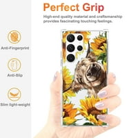 Highland Cow Suncokret jasan slučaj za Samsung Galaxy S ultra, estetsko umjetničko dizajn za muškarce