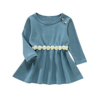 Advoicd haljina za djevojke Toddle Kids Baby Girls dugih rukava Slatka uska struka plus veličina haljina za djevojčice