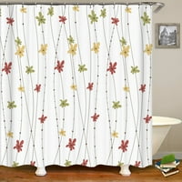 Cvijeće uzorak Štamparija za kupanje Vodootporna tkanina zavese za tuširanje Cvjetni ekran za kupatilo