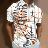 Aaimomet Muška ljetna digitalna 3D štampanje modni poster rever sa zatvaračem s kratkim rukavima majica