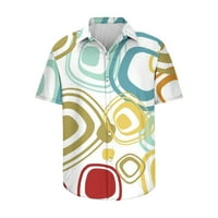 Muški casual havajske majice Trendy ljetni gumb s kratkim rukavima dolje Grafički majice Loose Regular