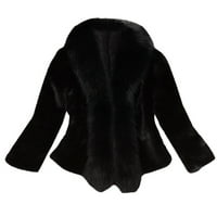 Žene FAU pelt kaput elegantna gusta topla nova modna gornja odjeća lažna jakna za pelt