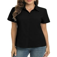 Ženska majica s majicama kratkih rukava Bluze Rad Osnovna formalna majica Lady V izrez Casual OL poslovne