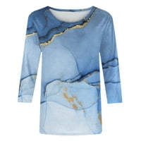 Ženska majica rukav, Dressy Casual Graphic Crewneck Tunis Tees Plus size Work Tops Basic Pad Bluze