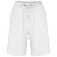 Chueow ljeto muške kratke hlače za plažu pamučne posteljine pantalone gumbi trake pojačanih džepova kratke hlače Očeve Dan Darove Čišćenje