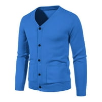 Outfmvch džemperi za muškarce Casual Button Solid Slim Fit Topla džemper Cardigan kaput Ženske vrhove