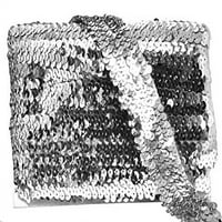 Mandala zanati elastični sekvi, ravni sjajit strijela blica paillette tkanina vrpca, metalik appique