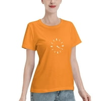 Sat Ženska osnovna majica kratkih rukava narančasta velika