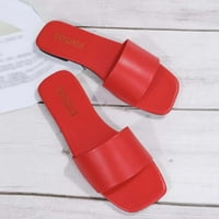 Miayilima crvene papuče za žene modne ljetne žene papuče ravna svjetlost čvrsta boja otvorena nožna