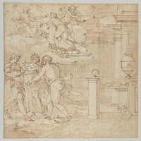 Dizajn tapiserija sa traženjem Venere za traženje Juna, Ceres i Jupiter Poster Print Giovanni Battista