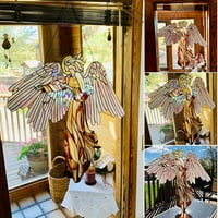 Yubutuo vitražnica akrilni akrilni anđeo stakleni prozor Vrt Dom viseći dekor privjesak za kućni dekor