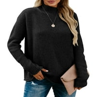 Ybenlow Žene prevelizirani džemperi Chunky Loose Pulover pletene Jumper S-XL