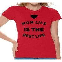 Neugodni stilovi Ženska mama Život je najbolja životna grafička majica vrhova slatkog day Day