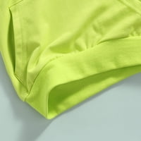 SDGHG Girls casual haljina s dugim rukavima, slova od ispisane uzorak dugi pulover, fluorescentna zelena narandžasta