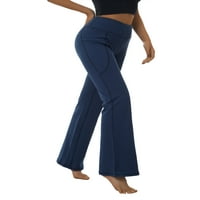 Bootcut joga hlače za žene rastezljive radne poslove zasniva haljine casual ležerne ravne pantalone