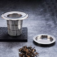 Bluelans Filter za čaj, čajnik sa ručkom poklopac fine mrežice od nehrđajućeg čelika šalica labavog lišća čaja za infusiranje cjedilo