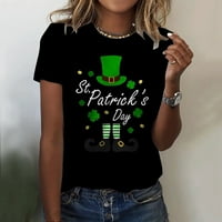 Dnevna košulja St Patricks, kratki rukav s kratkim rukavima plus veličine za žene Sexy Underhirt Shamrock