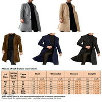 Muška kaputa za muške kaputa rever rever jakna dugih rukava na dugih rukava casual coats formalni kaput