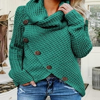 Ženski džemperi pada modni omotač kaut-rez džemperi dugih rukava asimetrični pulover dame dame