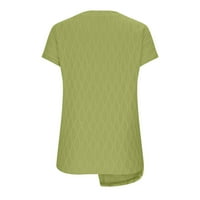 USMixi ženski vrhovi Dressy casual plus veličina modni lagani nepravilni prorezni rub tee majice Summer