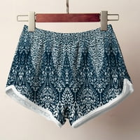 Borniu Ženske kratke hlače Elastični struk Ležerne prilike ljeti ljetni ispis Atletski kratke hlače