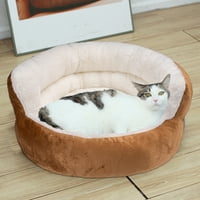 Talus kućni krevet okrugli oblik ultra debeli neresing-frizirani za pranje za kožu Držite topli pp pamučni