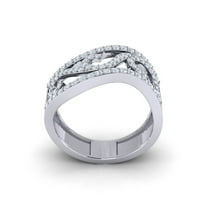 0,5ctw okrugli rez dijamantski ukras za brisanje mladenke za brisanje prsten čvrstog čvrstog 14K zlata FG VS