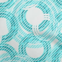 Onuone pamučne fleke tirkizne plave tkanine Geometrijski zanatski projekti Dekor tkanina Štampano dvorištem