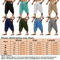Zodanni muške hlače Čvrste boje pantalone Ležerne prilike za slobodno vrijeme Capri Pant Yoga Green