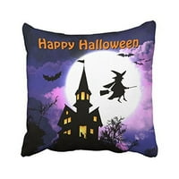 Winhome zastrašujuća kuća sa vješticom Happy Halloween bacaju jastuk na poklopcu jastuka Cover Case