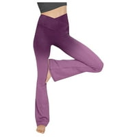 Visoke tamke za žene za žene Ne videno-meke gradijent tiskane duge sportske hlače labave ležerne duge joga pantalone sa džepom