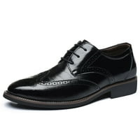 DMQupv zabranjene cipele muške prozračne šuplje poduzetne ležerne cipele casual cipele za muškarce kožne cipele crna 10