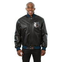 Muški JH dizajn Black Minnesota Timberwolves Domaća team kožna jakna