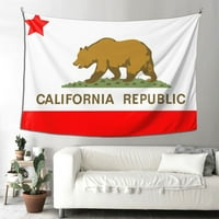 California State Bear Flag uzorka Velika tapiserija, estetski tapiserski zid viseći za spavaću sobu