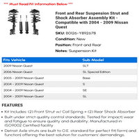 Prednji i stražnji ovjes Strut i kompatibilni kompatibilan sa montažom amortizera - kompatibilan sa