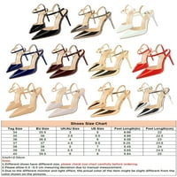 Daeful ženske sandale za pete Stiletto Strappppy Sandal gležnjače visoke pete Vjenčana lagana modna modna šiljasta haljina za cipele bijela 6