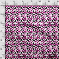 Onuone pamučna kambrića Fuschia ružičasta tkanina poker karta za šivanje tiskane zanatske tkanine pored