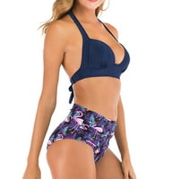 Cuoff bikini ženski modni kupaći kostimi od tiskanog seksi visokog struka Split bikini kupaći kostim