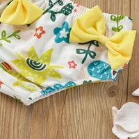 Baby Girl Outfits Ljeto Postavljen dojenčad Dječji kupaći kostimi bez rukava Sunflowers Tankini kupaći