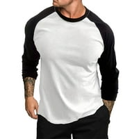 Gym majice za muškarce vježbanje dugih rukava Čvrsta boja okrugli vrat V-izrez prozračna košulja na