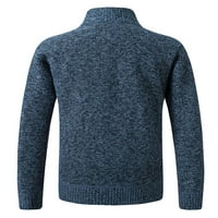 Dxhmoneyh džemperi za muškarce, muški puni zupčanik sa zip kardiganom Ležerni kabel pleteni džemper