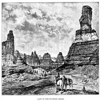Utah: Stojeće stijene. Nwood graving, krajem 19. veka. Poster Print by